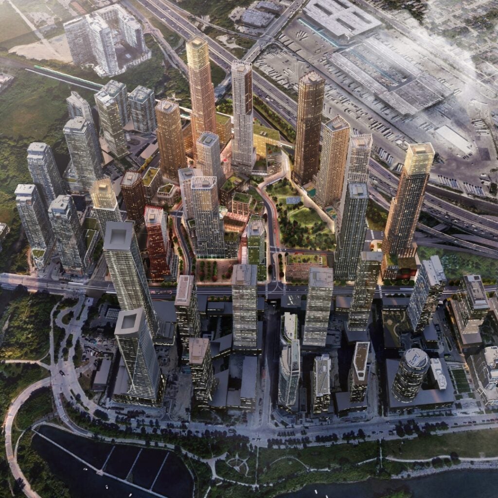 aerial rendering 2150 Lake Shore