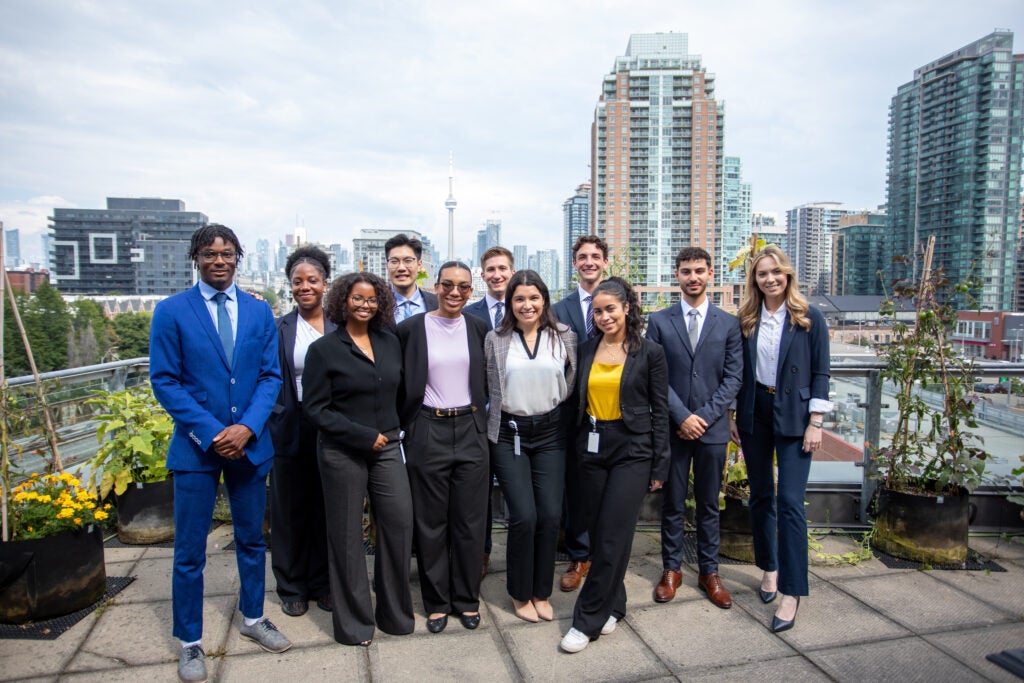 interns on roof
