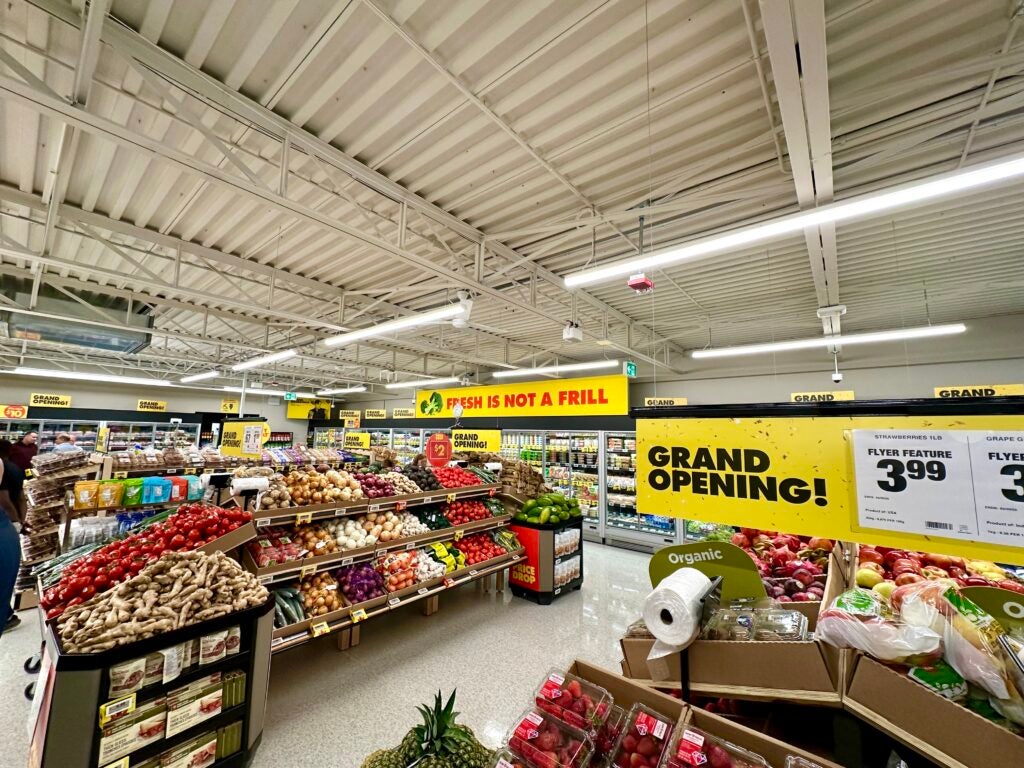 Inside grocery store
