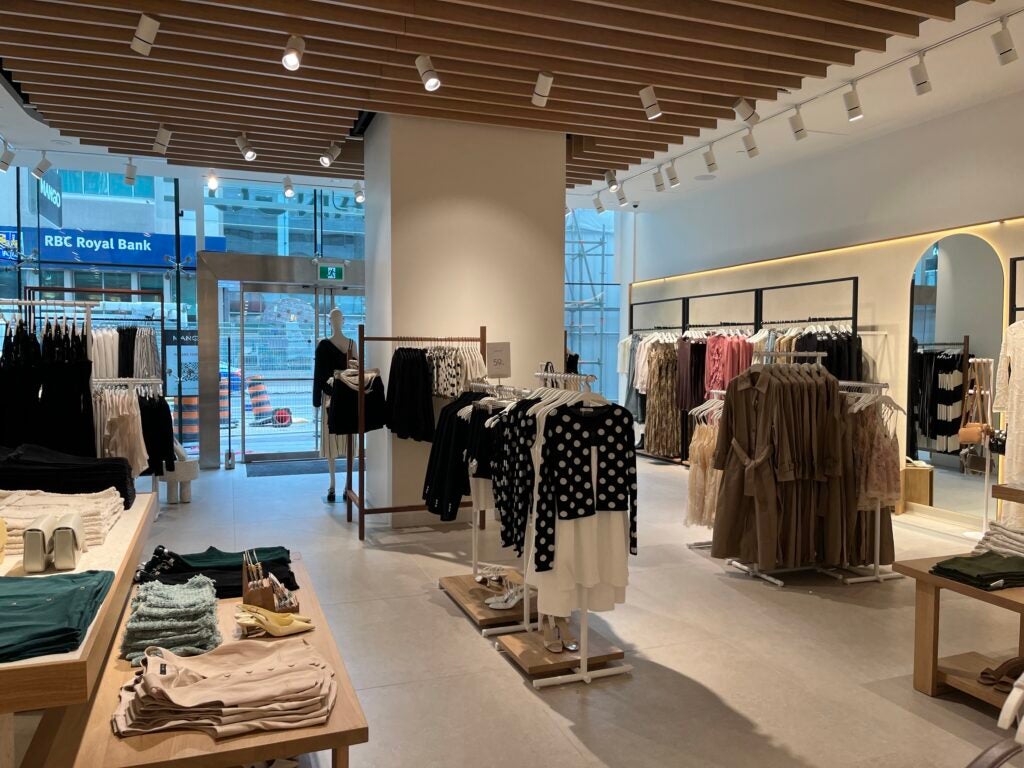 Interior of Mango Store at One Bloor East