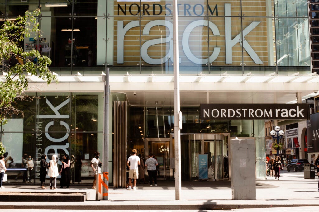 Old frontage of Nordstrom Rack