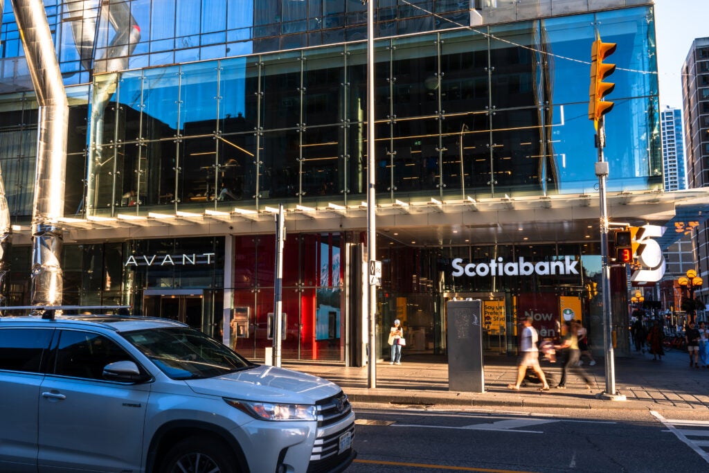New Frontage of Scotiabank at corner of Yonge and Bloor